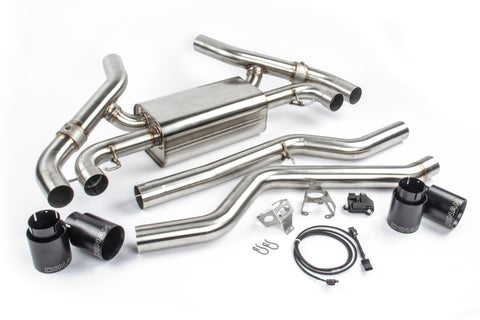 Dinan 20-24 BMW M340i/M440i (G20/G22/G23/G26) Free Flow Axleback Exhaust System - Black Tips
