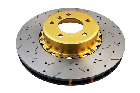 DBA 09-15 BMW 335d Front 5000 Series Drilled & Slotted Rotor w/Gold Hat