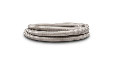 Vibrant SS Braided Flex Hose with PTFE Liner -6 AN (5 Foot Roll)