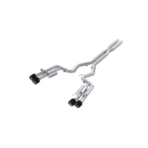 MBRP 2024 Ford Mustang Dark Horse 3in Dual Split Rear Exit Exhaust w/ Quad CF Tips - T304