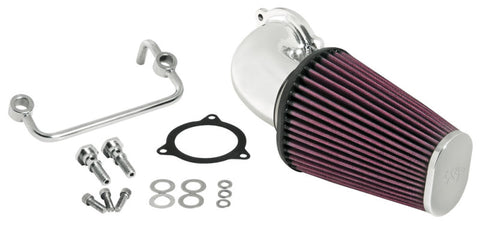 K&N 08-10 Harley-Davidson Touring Models Performance Intake Kit - Bright Aluminized