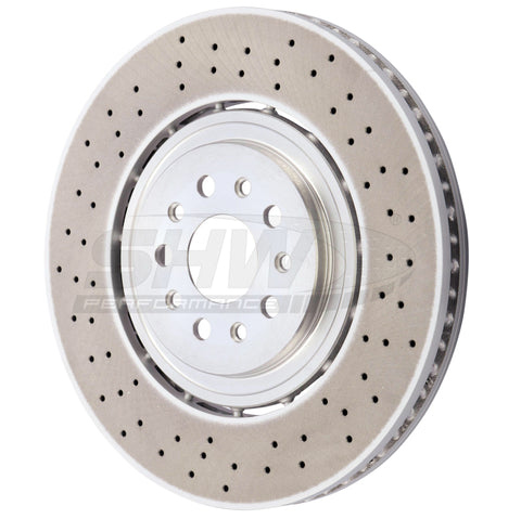 SHW 19-20 Maserati Levante GTS 3.8L w/Brembo Front Cross-Drilled LW Brake Rotor (670037769)