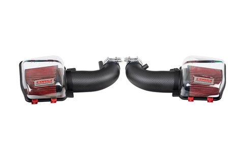 Corsa 24-25 Ford Mustang GT 5.0L V8 Carbon Fiber Cold Air Intake w/ DryTech Air Filters - Matte