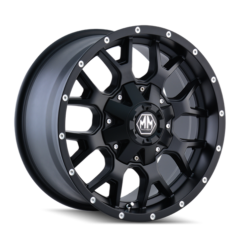 Mayhem 8015 Warrior 18x9 / 8x170 BP / 18mm Offset / 125.2mm Hub Matte Black Wheel