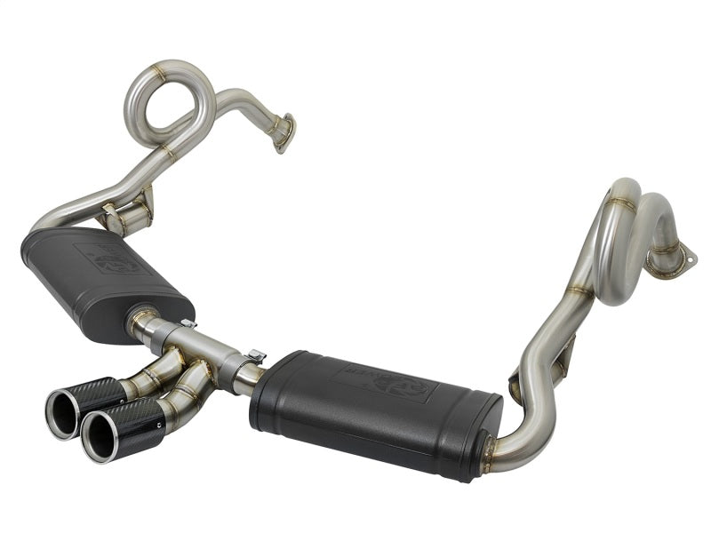 aFe MACH Force-Xp 2in 304 SS Cat-Back Exhaust w/Carbon Fiber Tips 13-16 Porsche Boxster 2.7L/3.4L