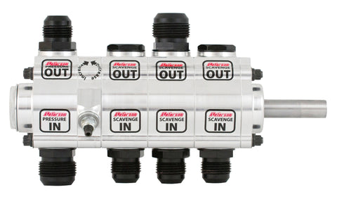 Peterson Fluid Systems R4 4-Stage Oil Pump - Right Side Mount - Rear Drive - Reserve Rotation Drag