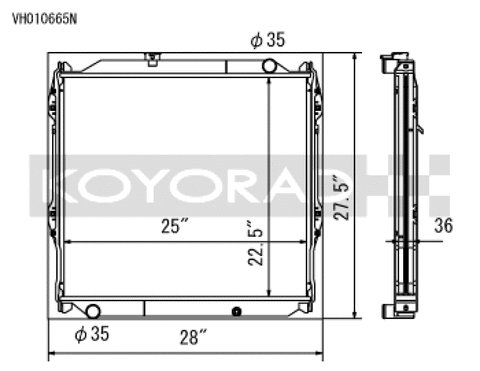 Koyo 96-02 Toyota 4Runner 2.7L / 3.4L w/ 5MT Radiator (Requires Cap PN SK-C13)