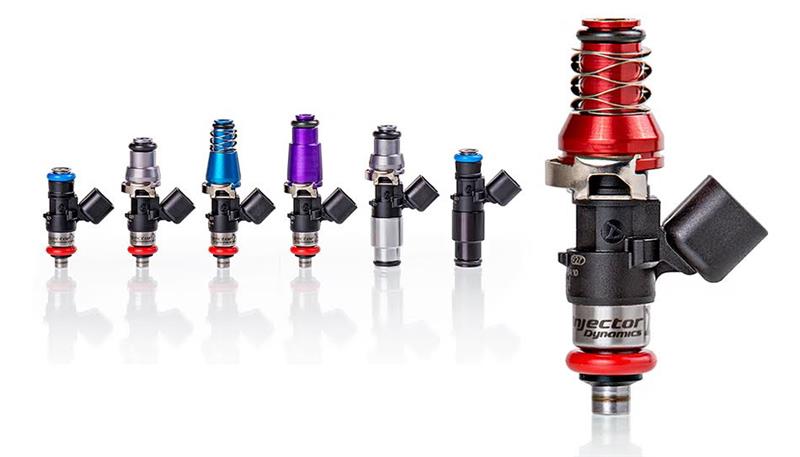 Injector Dynamics ID1050X Injectors 14mm (Purple) Adaptor Tops Denso Lower (Set of 6)