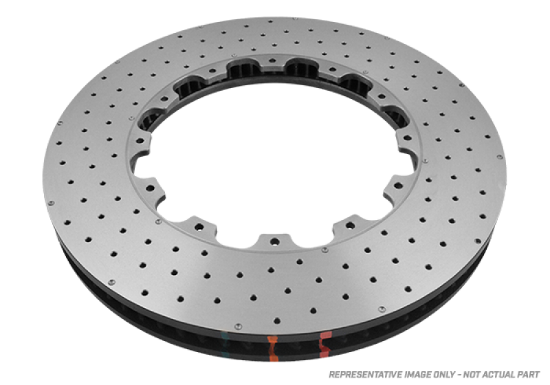 DBA 2020+ Chevrolet Corvette C8 Z51 Front Cross Drilled & Dimpled 5000 Series Rotor w/ NAS Nuts