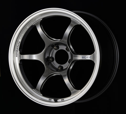 Advan RG-D2 18x7.5 +50 5x100 Machining and Racing Hyper Black Wheel