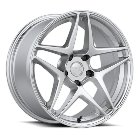 Kansei K15H Astro 19x8.5in / 5x112 BP / 35mm Offset / 66.6mm Bore - Hyper Silver Wheel
