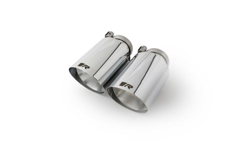 Remus Stainless Steel 102mm Angled Straight Cut Chrome w/Adj Clamp Tail Pipe Set (Pair)