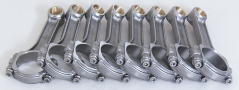 Eagle Chevrolet SB 5.700in 2.00in 5.700in 5140 Steel 3/8in Bolts I-Beam Connecting Rods - Set of 8