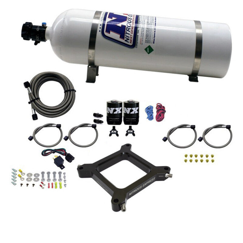Nitrous Express 4150 Assassin Plate System Pro Power Alcohol 100-500HP (15lb Bottle)
