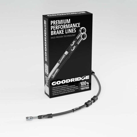 Goodridge 13-16 HD FLH/FLT Multi Model +4in Clutch Line Kit - Black
