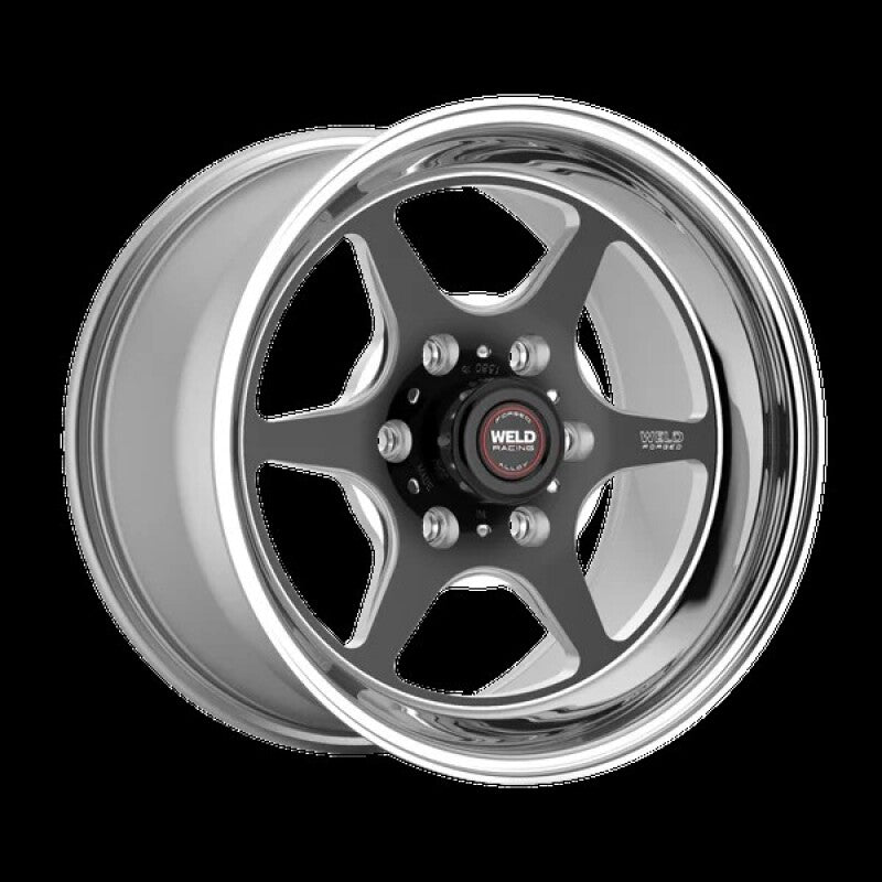 Weld S79 HD S79 18x7in / 6x139.7 BP / 4.6in BS Black Center - Polished Shell Wheel