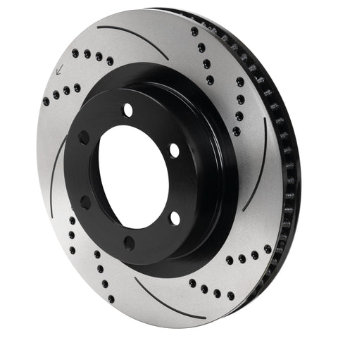 Wilwood 6x5.5 SRP Drilled & Slotted Black Electro Coat Rotor LH