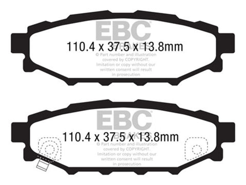 EBC Racing 17-23 Subaru Impreza 2.0L Rear RP-1 Brake Pads