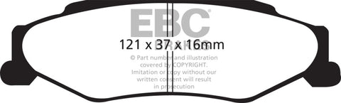 EBC Racing 01-13 Chevrolet Corvette C5/C6 5.7L/6.0L/6.2L Rear SR-11 Sintered Race Brake Pads