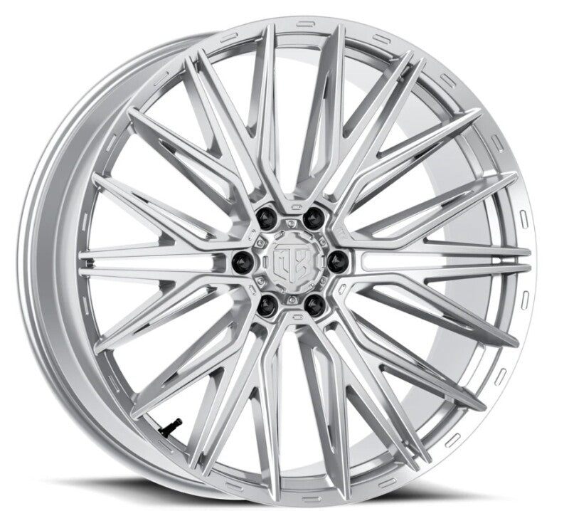 MTX Gangstar Silver Machined 24x10in / 6x139.7 BP / 25mm Offset / 106.1mm Bore