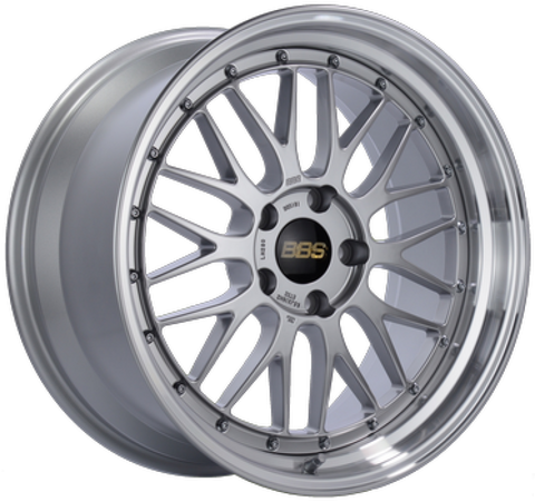 BBS LM 19x9.5 5x112 ET23 Diamond Silver Center Diamond Cut Lip Wheel - 82mm PFS/Clip Required