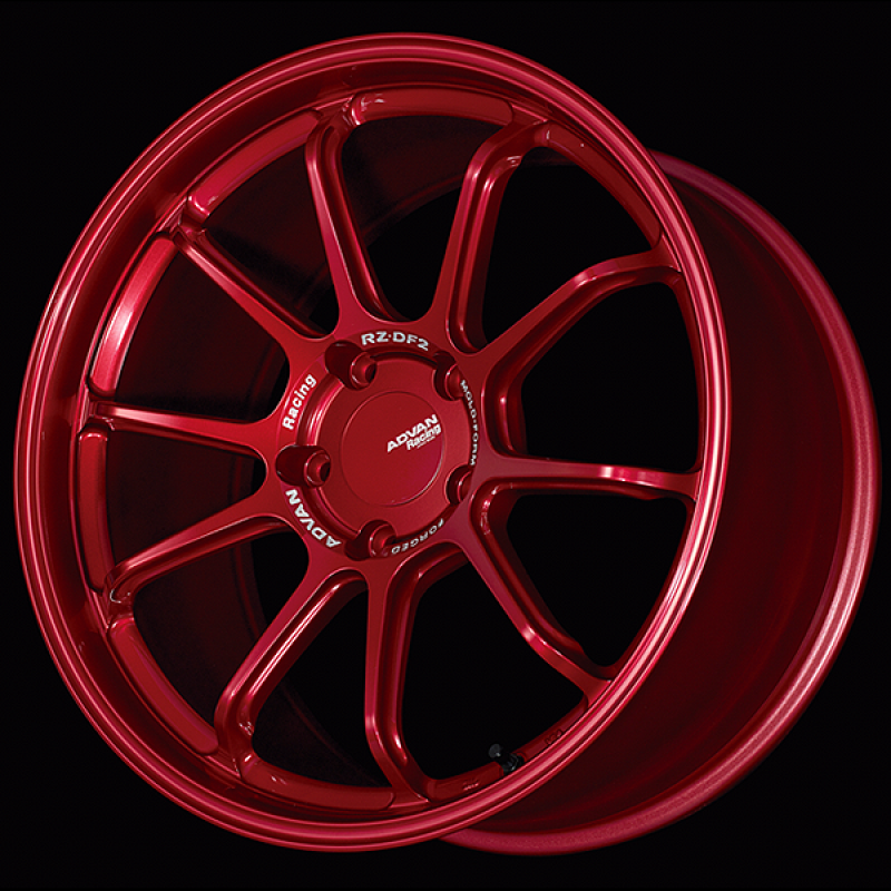 Advan RZ-DF2 for Porsche 20x10.0 / +40 Offset / 5x130 / 71.6mm Bore / Racing Candy Red
