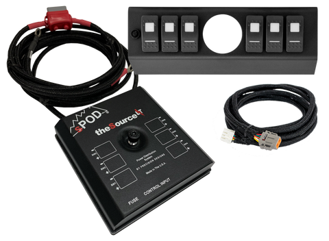 sPOD 07-08 Jeep Wrangler JK SourceLT w/Opening LED Switch Panel (2-1/16in)