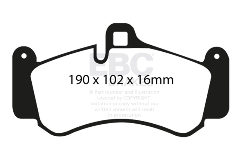 EBC Racing 01-03 Porsche 911 (996) GT2 3.6TT (Cast Iron Rotor Only) RP-X Front Brake Pads