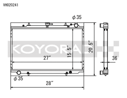 Koyo 90-96 Nissan 300ZX 3.0L Non Turbo MT Radiator