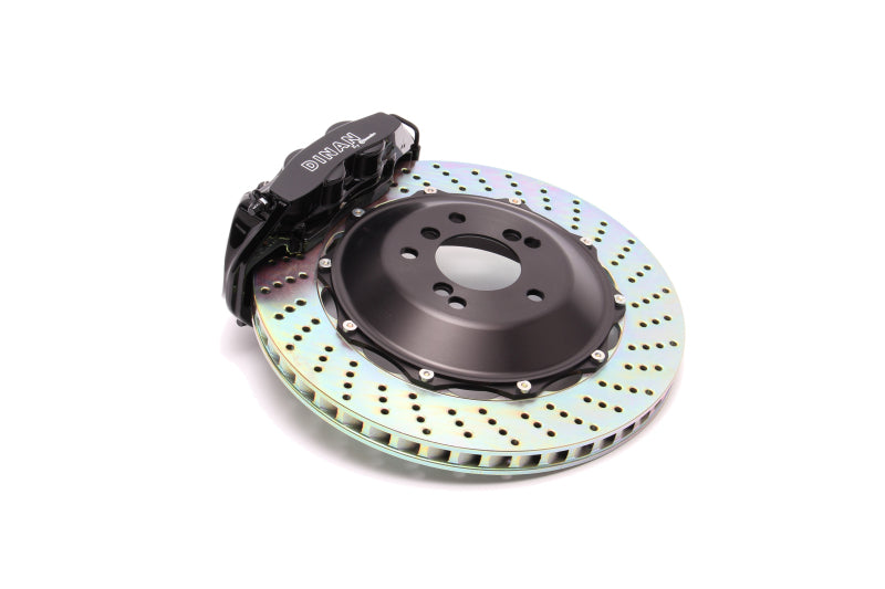 Dinan 08-13 BMW 1-Series (E82) Black Caliper/Drilled Brake Set - Front