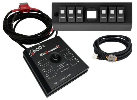 sPOD 07-08 Jeep Wrangler JK SourceLT w/Genesis Adapter and Green LED Switch Panel