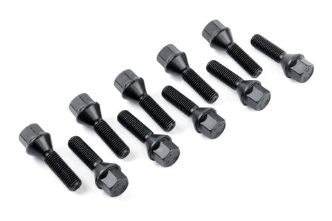 Dinan Lug Bolts - Cone Seat - M12x1.5 - 45mm - Black (Set of 10)
