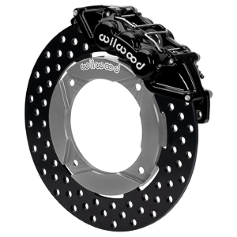 Wilwood 2019 Polaris Turbo UTV6 Front Kit 11.25in Drilled - Black