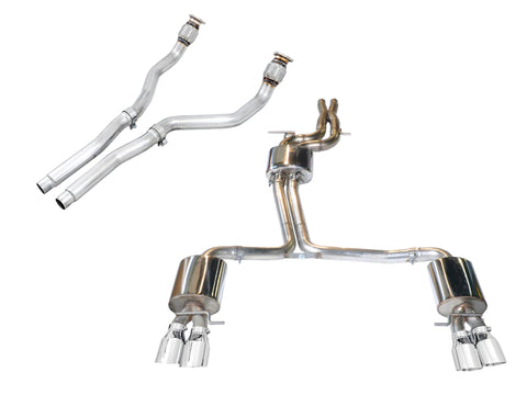 AWE Tuning Audi B8 / B8.5 S5 Cabrio Touring Edition Exhaust - Non-Resonated - Chrome Silver Tips