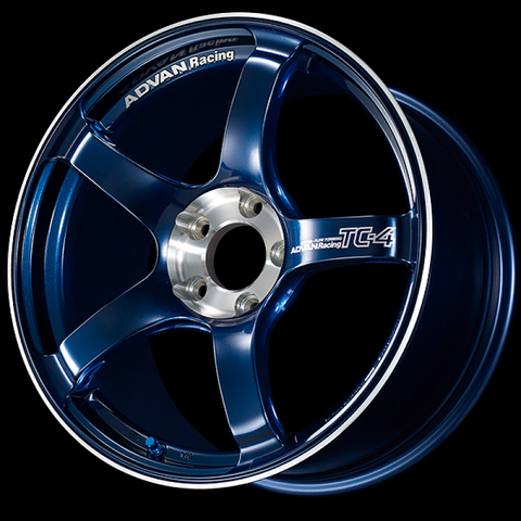 Advan TC-4 SE 15x6.5 / +45 Offset / 4x100 / 63mm Bore / Racing Indigo Blue and Diamond Cut