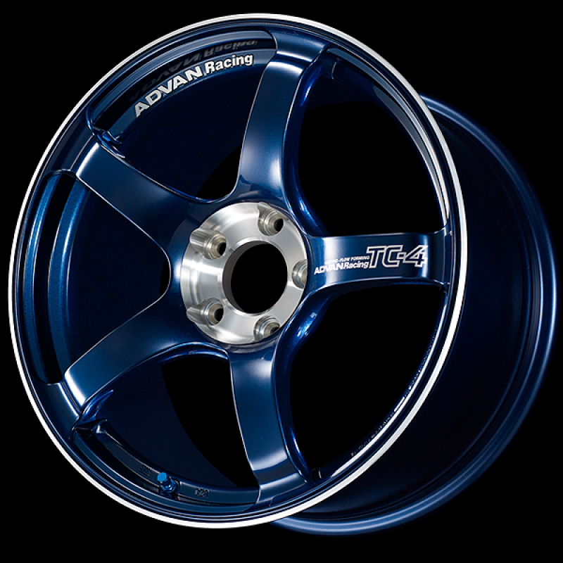 Advan TC-4 SE 15x6.5 / +45 Offset / 4x100 / 63mm Bore / Racing Indigo Blue and Diamond Cut
