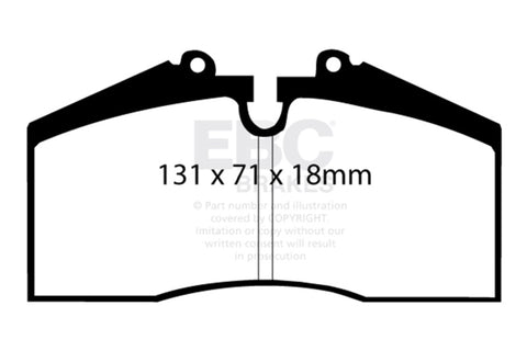 EBC Racing 92-93 Porsche 911 (964) 3.3L Turbo RP-X Front Brake Pads